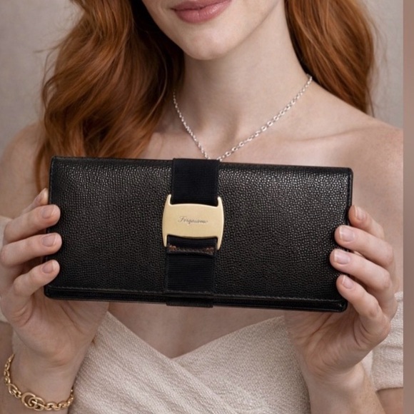 Salvatore Ferragamo Handbags - Salvatore Ferragamo Vara Continental Wallet | Vintage